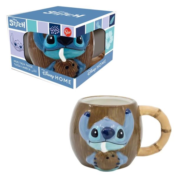 STITCH (Noce di Cocco) Tazza in ceramica 420ml (in confezione regalo 10 x 10 x 13cm)…x12